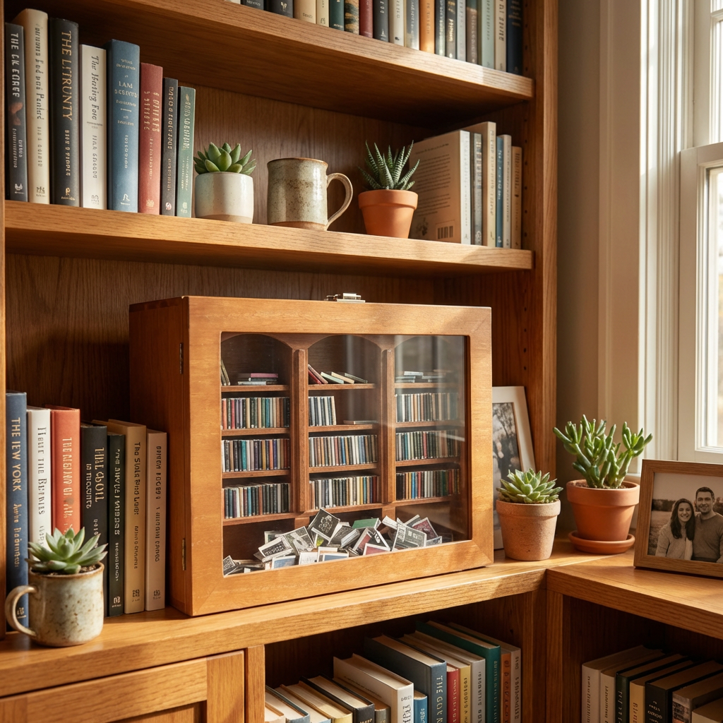 Anxie-Shelf: Shake Bookshelf Ornament for Anxiety Relief