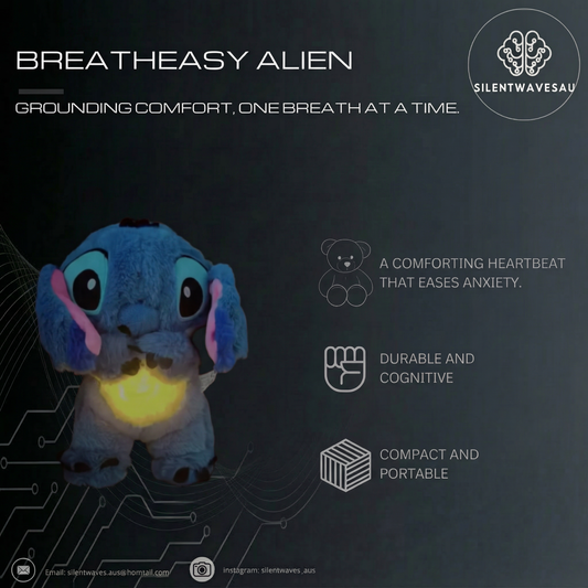 Breatheasy Alien: Anxiety Relief Companion with Rhythmic Heartbeat