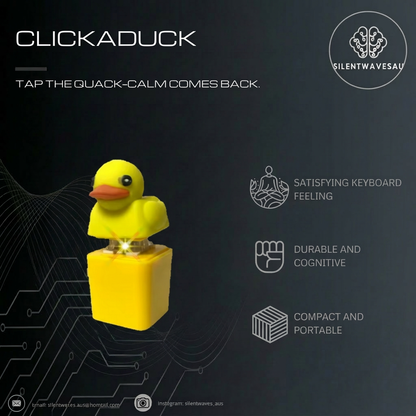 ClickaDuck: Yellow Duck Sensory Fidget Button