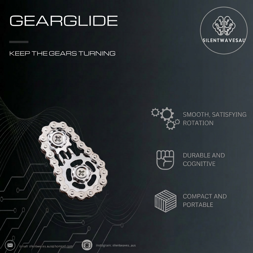 GearGlide Fidget Toy Rotating Stress Relief for Focus