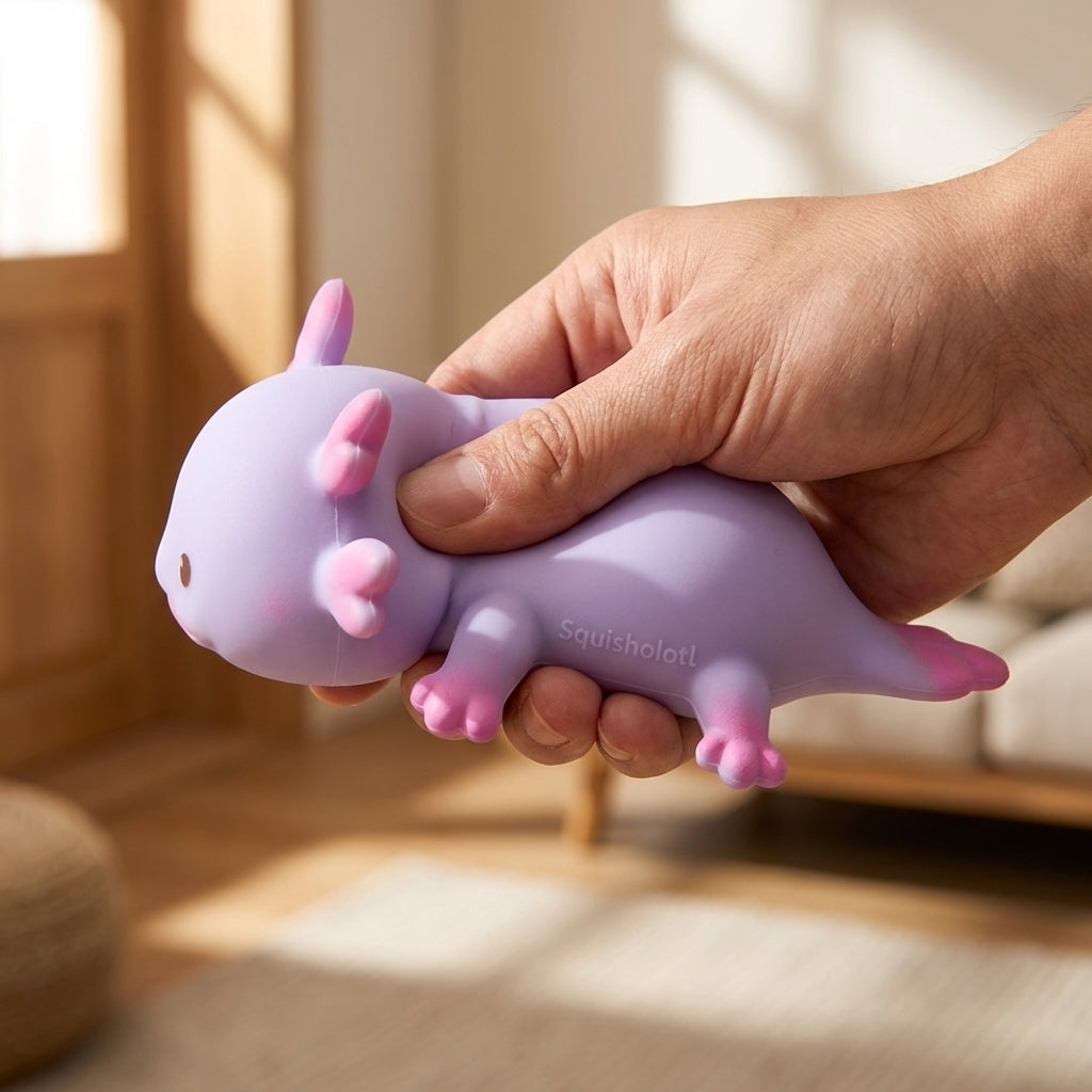 Squisholotl: Sensory Axolotl Squish Toy - Focus & Comfort