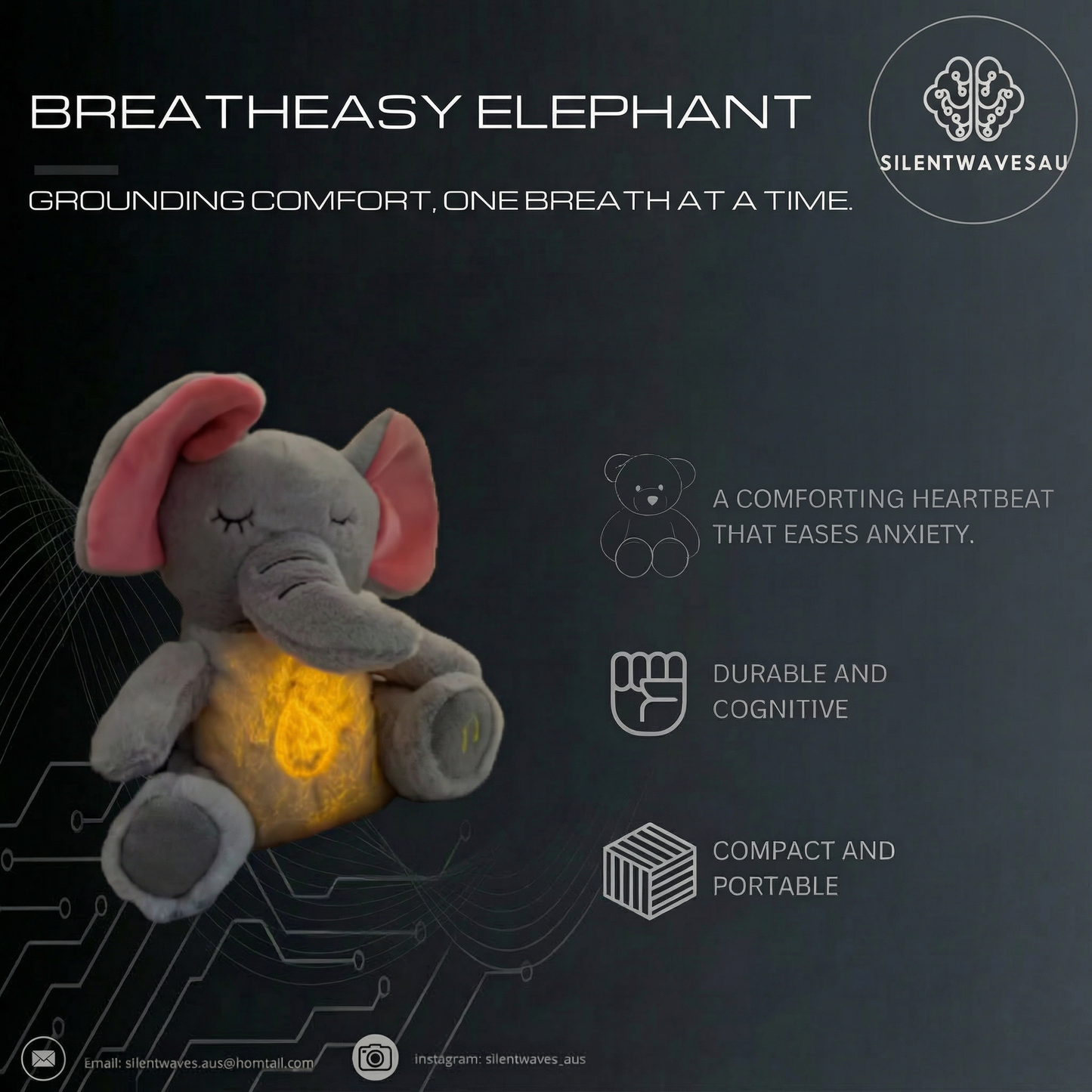 Breath Teddy Elephant: Anxiety Relief Companion