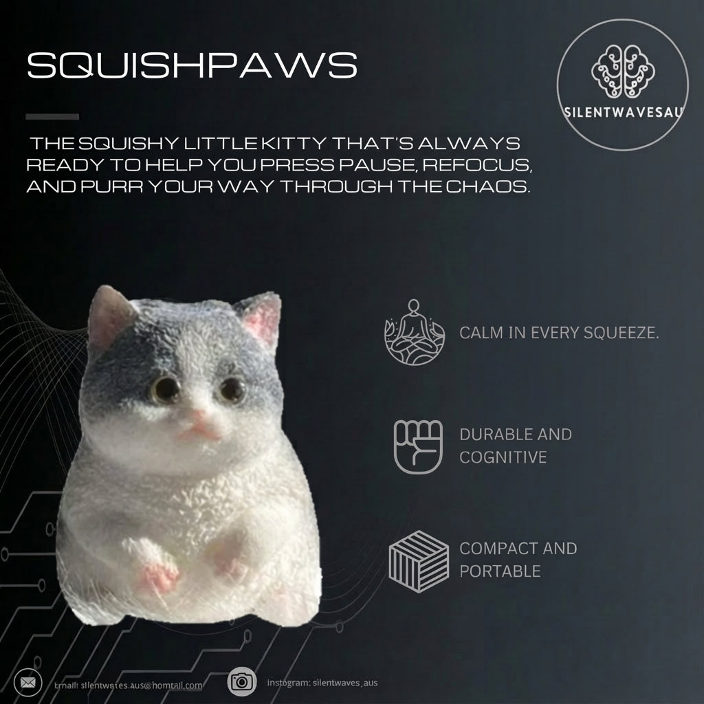 SquishPaws Sensory Squishy Cat for Neurodivergent Minds