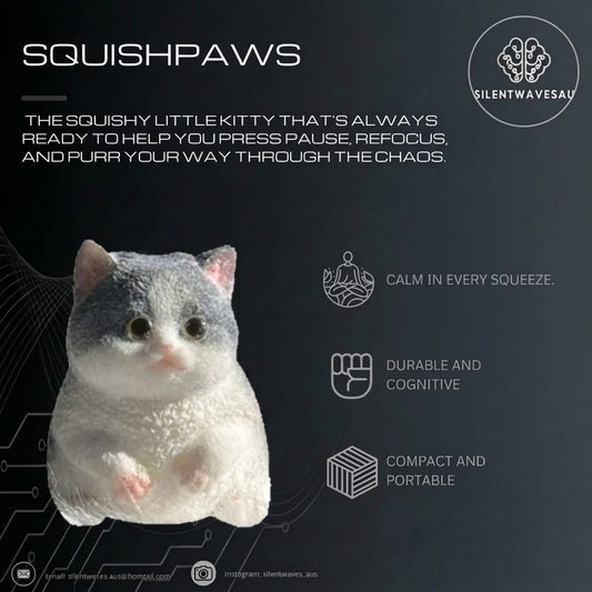 SquishPaws Sensory Squishy Cat for Neurodivergent Minds